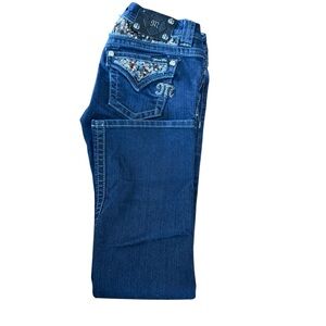 Miss Me Easy Boot embellished bling sequin jeans style JE5731E2R 26 X 31